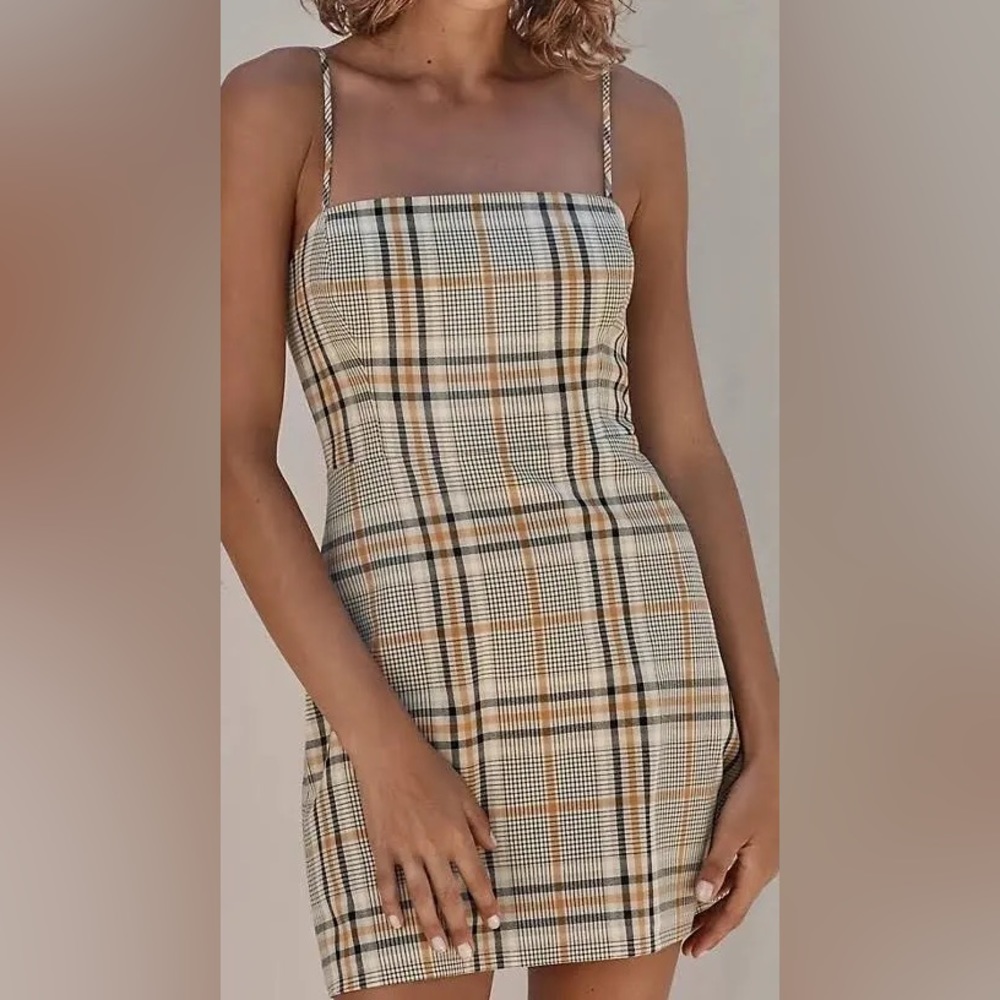 EUC Wilfred plaid mini dress size 8